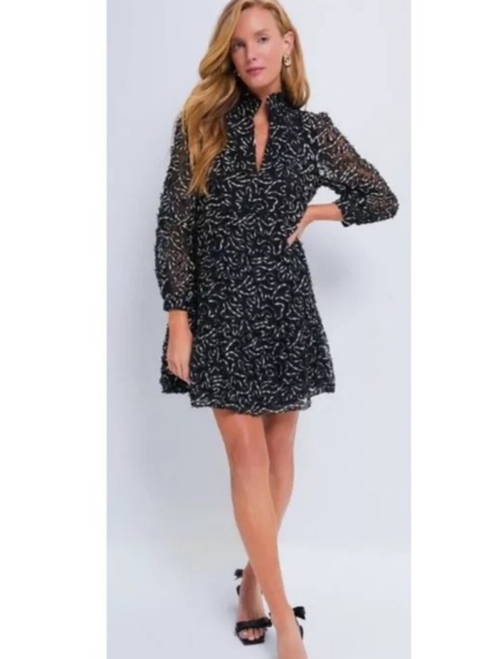Tuckernuck Elegant Black And Gold Palmerston Dress Nightly Organza